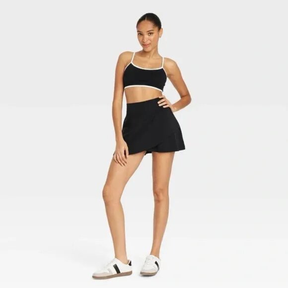 Joylab Medium Women's Knit Flowy High-Rise Skort Black - Picture 1 of 4